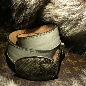 TONY LAMA EEL SKIN/SNAKESKIN BELT